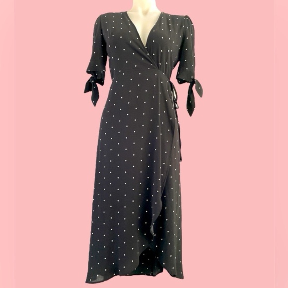Evie Polka Dots Wrap Dress